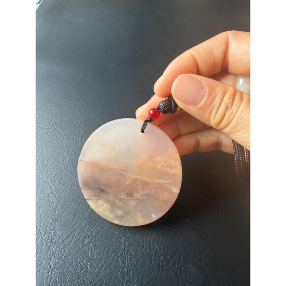 Agate Bag Charm Natural Agate Pendant Charm Abstract Ink Wash Handmade Car charm bag charm  NEW